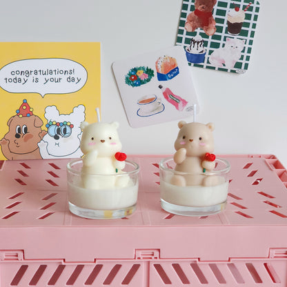 🐻 Teddy Bear Tealight Candle