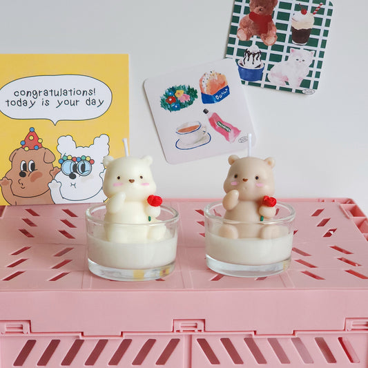 🐻 Teddy Bear Tealight Candle