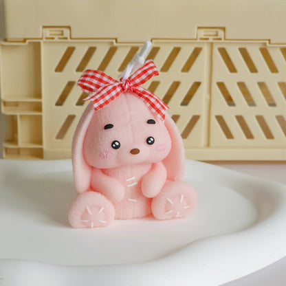 Snowy Bunny Candle