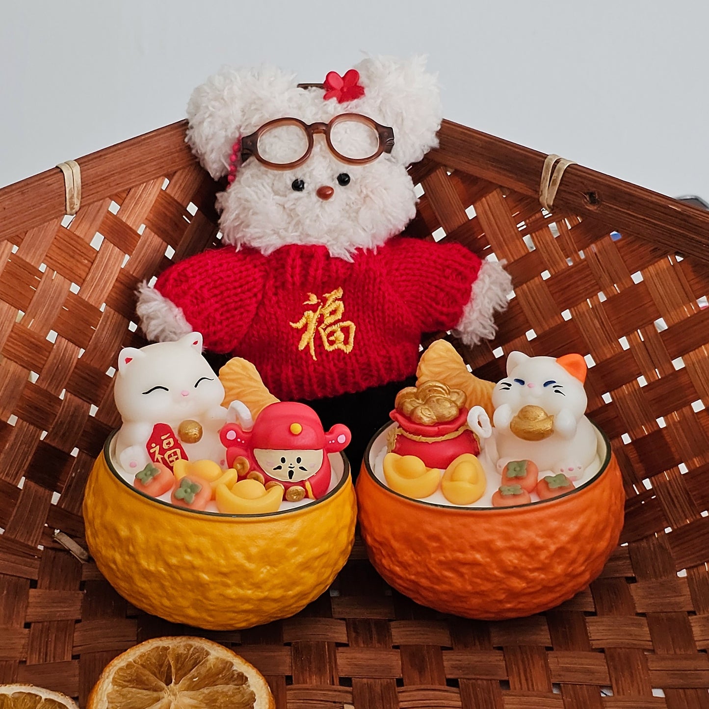 Lucky orange cup candle